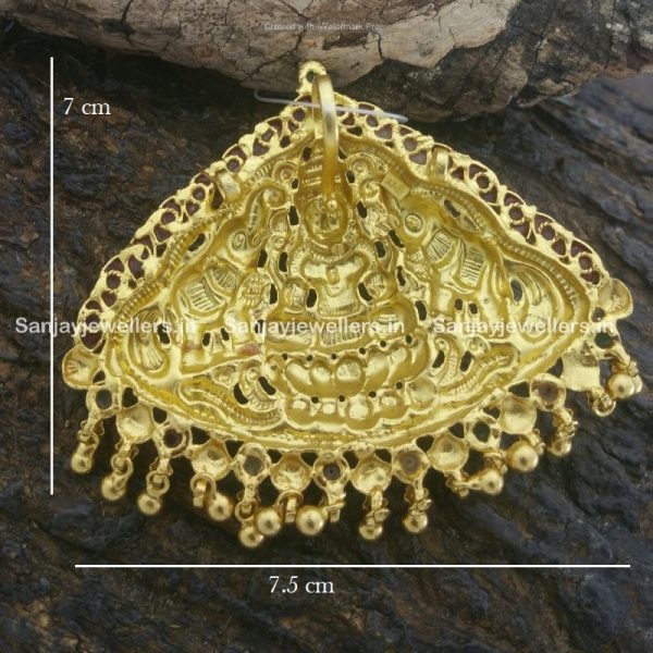 92.5 - silver - gold polished - temple - pendant