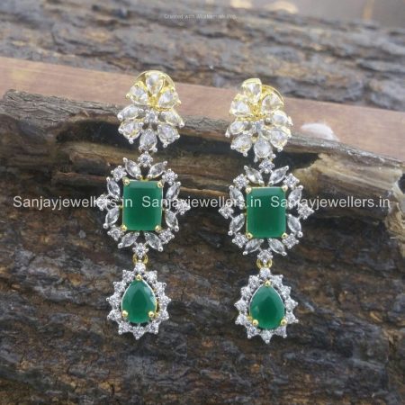 cz earring - zircon earring