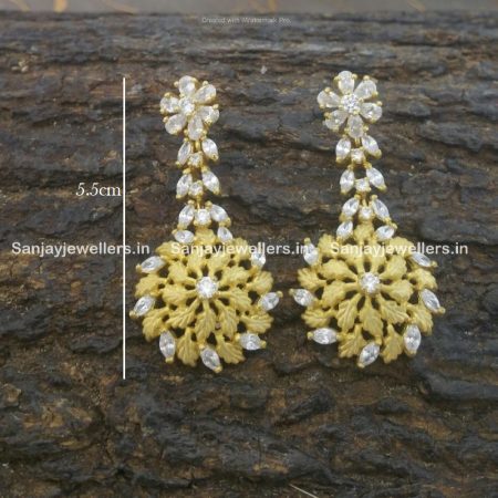 zircon - cz - artificial - stone - fancy - party wear - antique - earrings - studs