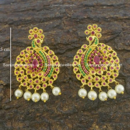 zircon - cz - artificial - stone - fancy - party wear - antique - earrings - studs