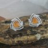 zircon - cz - artificial - stone - fancy - party wear - antique - earrings - studs