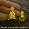 silver gold polished earrings - silver earring - jhumky - jhumki