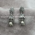 silver earrings - kundan studs - stone jhumky - silver gold polished jhumki - pearl earrings - oxidised polish earrings