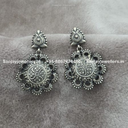 silver earrings - kundan studs - stone jhumky - silver gold polished jhumki - pearl earrings - oxidised polish earrings