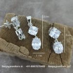 92.5 Silver Pendant & Earrings Set