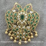 Silver Gold Polished Gandaberunda Pendant
