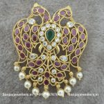 Silver Gold Polished Gandaberunda Pendant