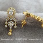 92.5 Silver Gold Polished Stud