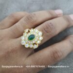 92.5 Silver Gold Polished Ring
