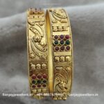 92.5 Silver Gold-Polished Bangle