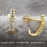 92.5 Silver Gold Polished Stud