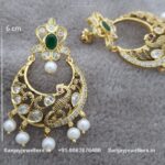 92.5 Silver Gold-Polished Earring