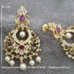 92.5 Silver Gold-Polished Earring