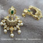 92.5 Silver Gold-Polished Earring