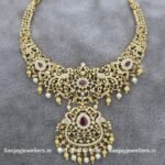92.5 Silver Gold Polished Necklace