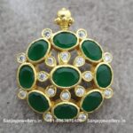 92.5 Silver Gold Polished Pendant