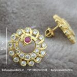 92.5 Silver Gold-Polished Earring