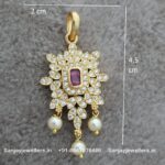 92.5 Silver Gold Polished Pendant