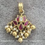 92.5 Silver Gold Polished Pendant