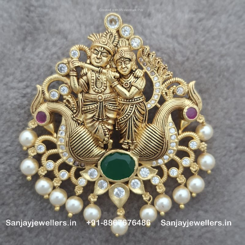 Radha krishna hot sale pendant gold