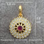 92.5 Silver Gold Polished Pendant