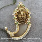92.5 Silver Gold Polished Narasimha-Pendant