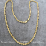 92.5 Silver Gold Polish Chain