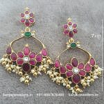 92.5 Silver Gold Polished Earring
