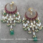 92.5 Silver Gold Polished Earring