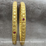92.5 Silver Gold-Polished Bangle