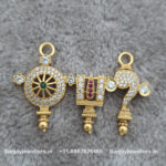 92.5 Silver Gold Polished Pendent