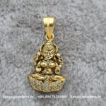 Silver Gold Polished Lakshmi Pendant ( Small )