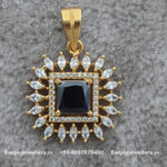 92.5 Silver Gold Polished Pendant ( Small )