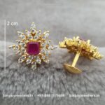 92.5 Silver Gold Polished Stud