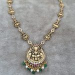 92.5 Silver Gold Polished Necklace