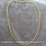 92.5 Silver Gold Polished Chain