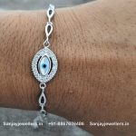 92.5 Silver Evil Eye Bracelet