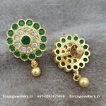 92.5 Silver Gold Polished Stud