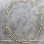92.5 Silver Gold Polished Chain