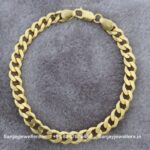 92.5 Silver Gold Polished Bracelet