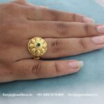 92.5 Silver Gold Polished Ring