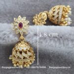 92.5 Silver Gold Polished Earring