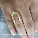 92.5 Silver Gold Polished Vanki Ring