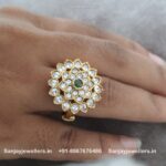 92.5 Silver Gold Polished Ring