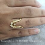 92.5 Silver Gold Polished Ring