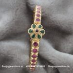 92.5 Silver Gold-Polished Kada