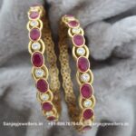 Silver Gold Polished Bangle