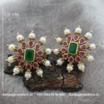 92.5 Silver Gold Polished Earring