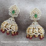 92.5 Silver Gold-Polished Earring