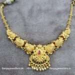 92.5 Silver Gold Polished Necklace